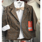 Veste 3 Pièces Garçon 2-5 Ans : Marron Tabac Élégant, Confortable et Pratique pour un Style Enfantin !
