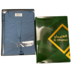 Qamis Manches Longues sans Col avec Pantalon – Élégance et Tradition pour Homme Musulman