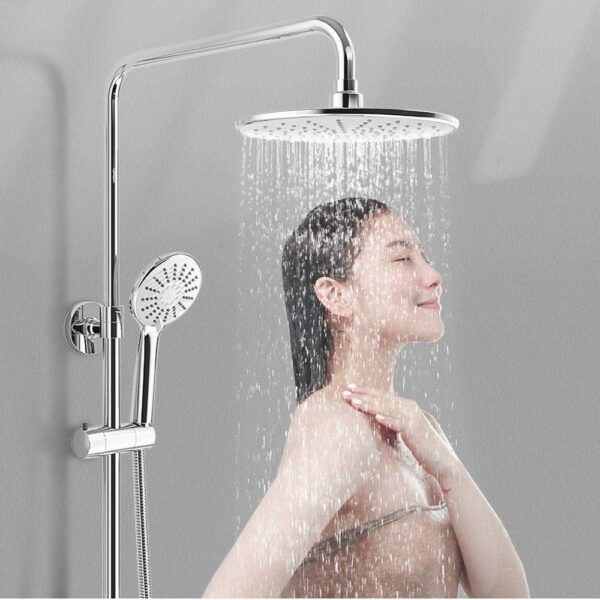 Ensemble de Mitigeur de Douche Luxueux 9" avec Pomme de Douche à Pluie, Système Combiné en Acier Inoxydable – 3 Fonctions Murales pour Salle de Bain – Image 3