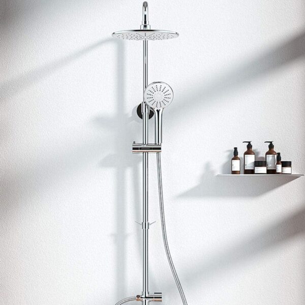 Ensemble de Mitigeur de Douche Luxueux 9" avec Pomme de Douche à Pluie, Système Combiné en Acier Inoxydable – 3 Fonctions Murales pour Salle de Bain – Image 2