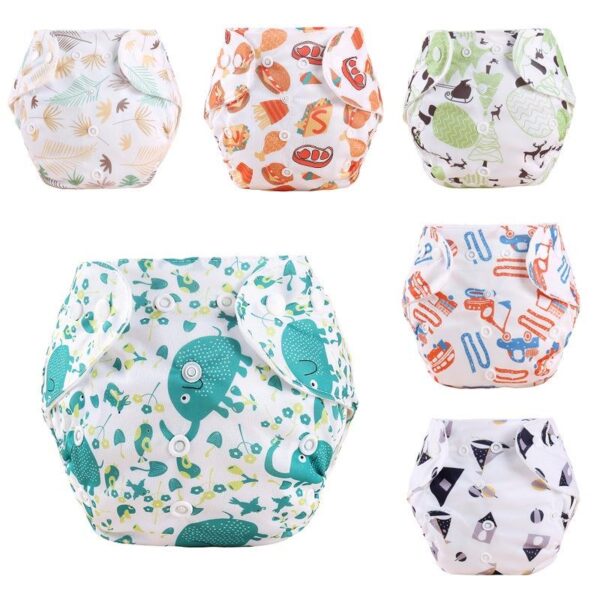Couches en Tissu Réutilisables Réglables pour Bébé - Imperméables et Respirantes, Idéales pour l'Entraînement Potty – Image 2