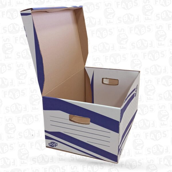 Caisse Conteneur pour Archivage | SOFT – Boîte de Rangement Robuste et Empilable pour Stocker et Protéger Documents et Dossiers à Long Terme