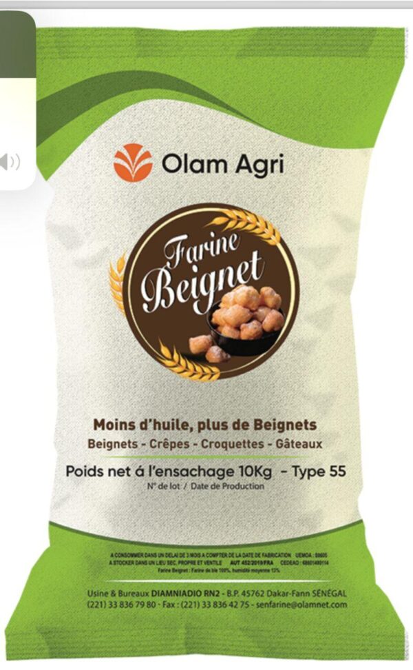 OLAM FARINE BEIGNET 10KG TYPE 55 - La farine idéale pour des beignets légers et savoureux, parfaite pour toutes vos créations gourmandes !