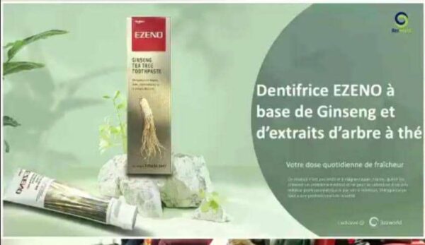 ÉZÉNO – Pâte Dentifrice Bio au Ginseng et Racine de Thé Vert