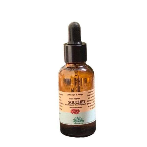 Huile de souchet – Élixir naturel pour la peau et les cheveux. Riche en nutriments, elle hydrate, apaise et revitalise tout en offrant une protection durable.