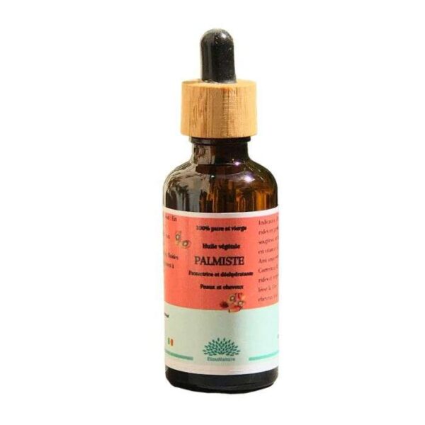 Huile palmiste – Un trésor nutritif pour la peau et les cheveux. Riche en acides gras, elle hydrate, renforce et protège, offrant éclat et douceur.