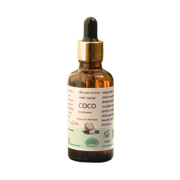 Huile de Coco Vierge Extra Pure 100% Naturelle, Pressée à Froid, Non Raffinée, Idéale pour Cuisine, Soin de la Peau et des Cheveux, 500 ml - Qualité Premium.