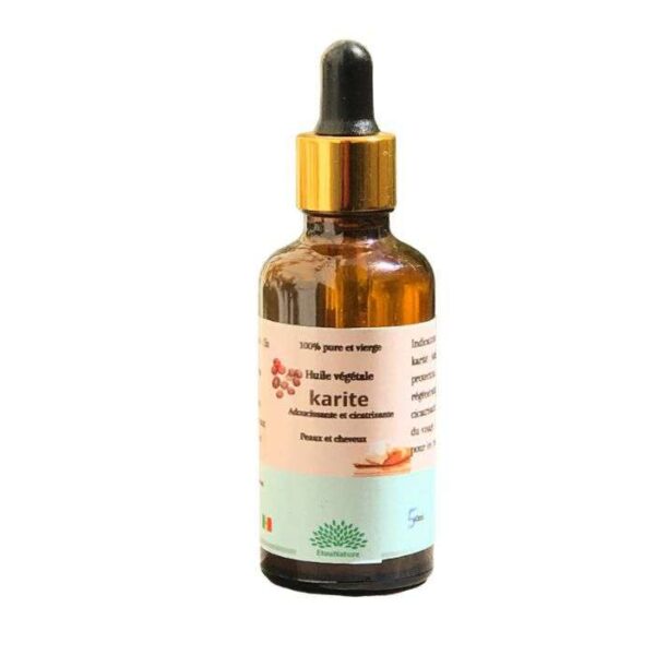 Huile de Karité 100% Naturelle et Pure, Pressée à Froid, Soin Hydratant et Réparateur pour Peau, Cheveux et Ongles, Riche en Vitamines A, E et F - 200 ml.