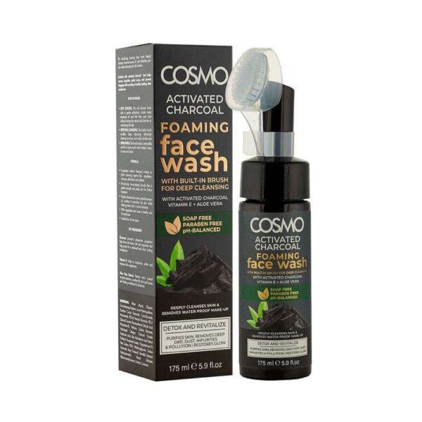 Nettoyant Visage Moussant au Charbon Actif – 175ml, désincrustant et purifiant, absorbe l’excès de sébum pour une peau nette et éclatante, sans impuretés. – Image 3