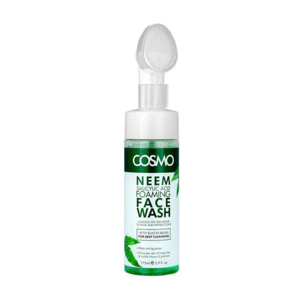 Neem Nettoyant Visage Moussant à l’Acide Salicylique – 175ml, purifiant et anti-imperfections, nettoie en profondeur et aide à clarifier les peaux à problèmes.