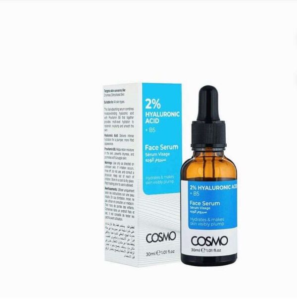 Sérum Visage 2% Acide Hyaluronique & B5 – Hydratation Intense et Éclat Naturel
