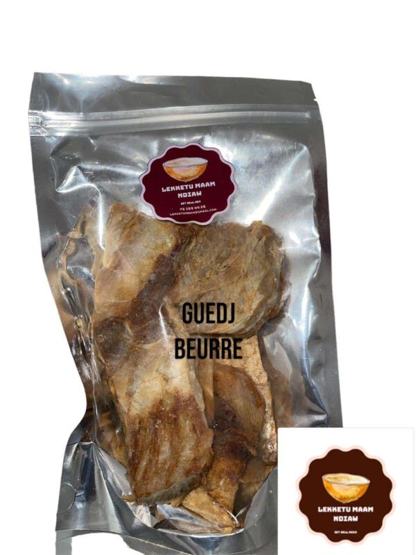 Guedj Beurre 250g - Beurre de Karité Pur et Naturel, Hydratant et Nourrissant pour Peau et Cheveux, Soin Multi-Usage