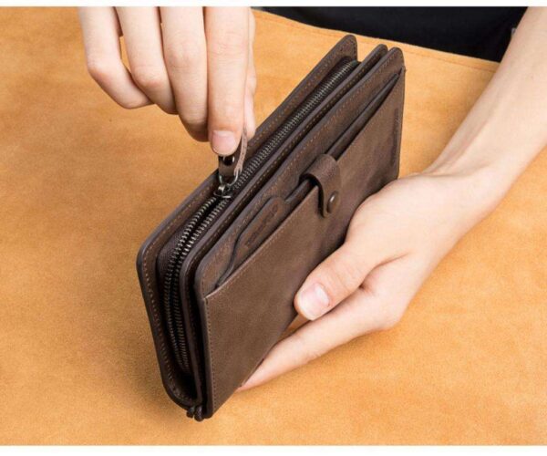 Portefeuille En Cuir Pour Hommes – Élégant Porte-Cartes de Crédit avec Poche à Monnaie – Image 5