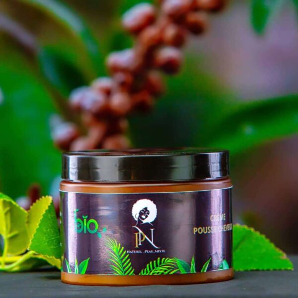 Crème Pousse Cheveux Bio – Favorise la croissance naturelle – Nourrit en profondeur – 100% d'ingrédients biologiques – Pour des cheveux sains et forts