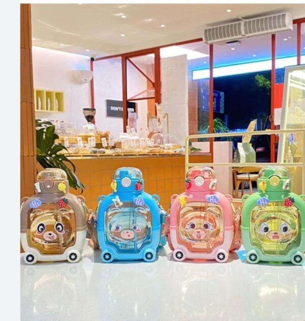 Louna Gourde Motif Ours - Hydratation Fun pour Enfants, Conception Ergonomique, Anti-fuite, Idéale pour l’École et les Sorties en Plein Air – Image 2