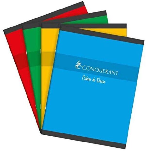Cahier à Dessin - 170 x 220 mm : CONQUERANT – Papier de Qualité Supérieure pour Esquisses et Créations Artistiques, Idéal pour Artistes et Étudiants