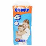 Couches Confy taille 3 (4-9 kg), pack économique de 36 couches - Confort et protection optimale pour bébé