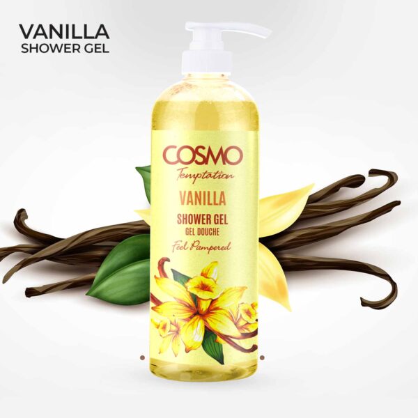 Gel douche Temptation – Vanille sauvage, nettoie en douceur et hydrate en profondeur, offrant une expérience sensorielle douce et enveloppante au parfum envoûtant.