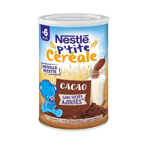NESTLE P'TITE CÉRÉALE CACAO 400G : Le petit-déjeuner savoureux et équilibré pour bien commencer la journée !