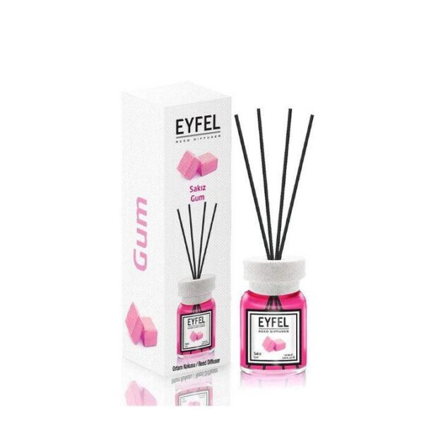 "Diffuseur de Parfum EYFEL avec 4 Bâtonnets GUM - Parfum Sucré et Rafraîchissant pour Ambiance Agréable"