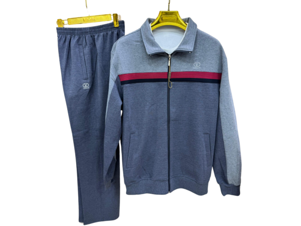 Blousons (Survêtement) Casual en Coton pour Homme - Ensemble Sweat Zippé et Pantalon Élastique, Confortable et Élégant, Idéal pour Loisirs et Sport.