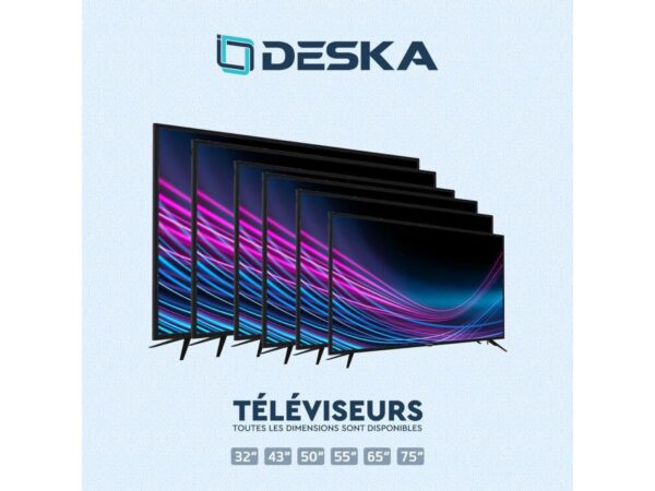 Téléviseur Deska Smart 65 Pouces - Expérience visuelle immersive en 4K UHD