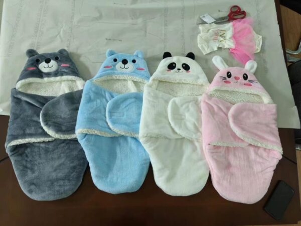 Couverture d'emmaillotage bébé – Confort et Chaleur | 0-3 mois | Modèle Ours