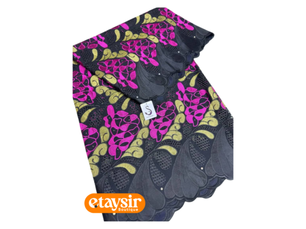Brodé Multicolore – Motifs Floraux Élégants – Image 2