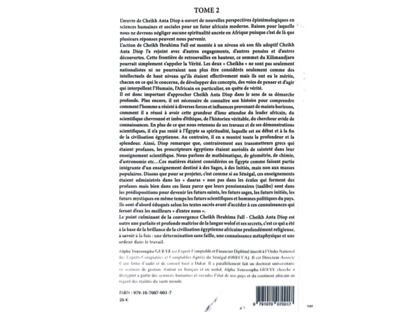 CONFLUENCE – Spiritualité et Sciences dans l’action de Cheikh Ibrahima FALL et la pensée de Cheikh Anta DIOP - Tom 2 – Image 2