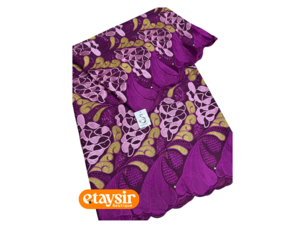 Brodé Multicolore – Motifs Floraux Élégants – Image 3