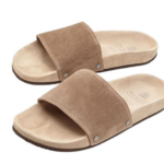 Sandales Slides en Suédine Brun Clair - Brunello Cucinelli