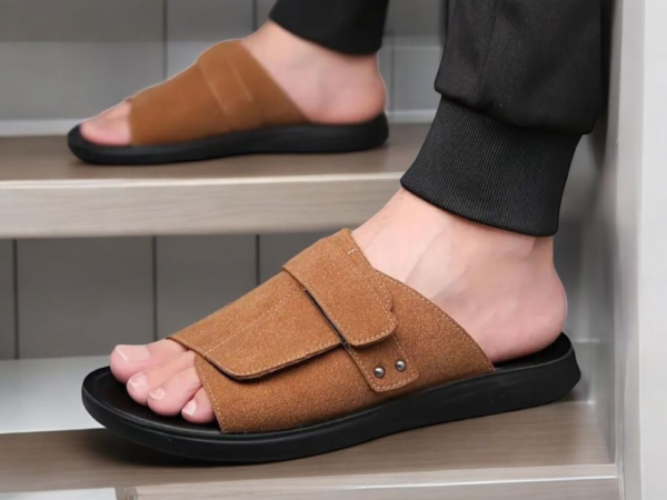 Sandales confort homme à sangle réglable – Modèle UrbanFlex