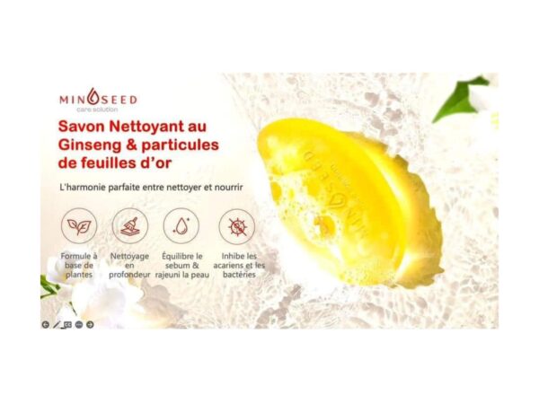 SAVON MINOSEED – Barre Nettoyante Douce au Ginseng – Image 2