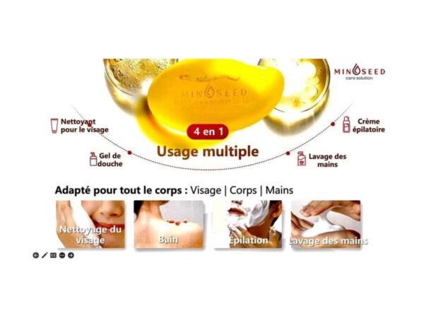 SAVON MINOSEED – Barre Nettoyante Douce au Ginseng – Image 3