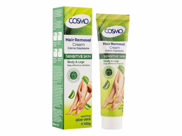 Crème Dépilatoire COSMO – Peaux Sensibles – Corps & Jambes (100g)