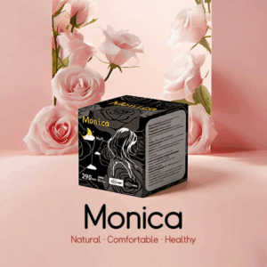 Monica Serviettes hygiéniques Nuit – 8 Pieces - Normal, Ultra Absorbantes 290 mm