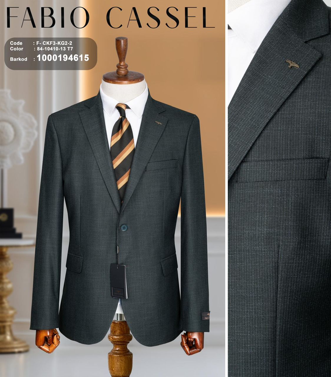 Veste de Costume Élégante FABIO CASSEL – Modèle F-CKF3-KG2-2 – Image 4