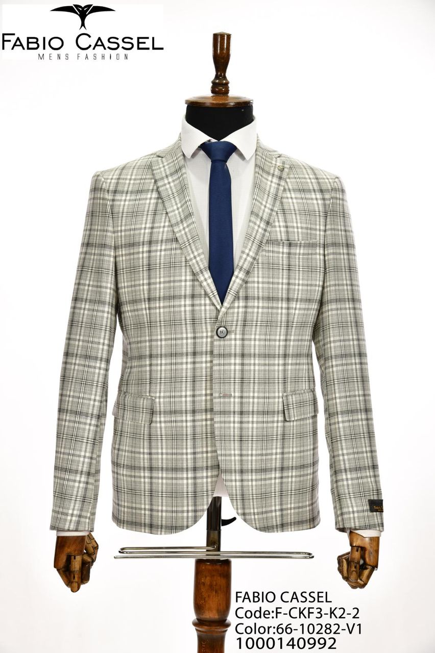 Blazer Homme à Carreaux – FABIO CASSEL (Réf. F-CKF3-K2-2)